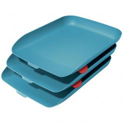 Set 3 bandejas de sobremesa LEITZ Cosy, azul