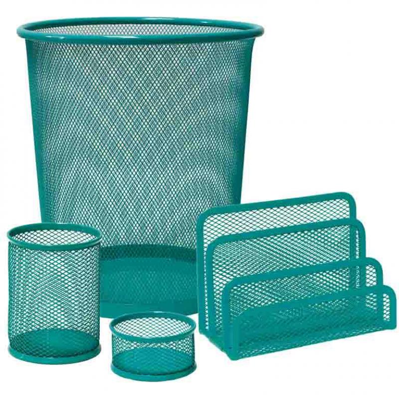 set-escritorio-plus-rejilla-turquesa-4pz