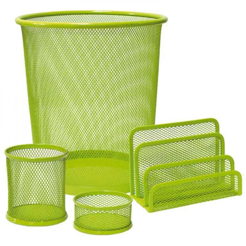 set-escritorio-plus-rejilla-verde-4pz