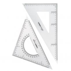 Set Escuadra y Cartabón Campus University plástico 30Cm