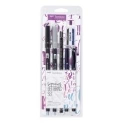 Set Lettering Tombow Beginner 2 Rot. Abt Dual Brush + 1 Lapiz Grafito + 1 Rot. Caligrafia + 1 Rot. Permanente Doble Punta + 1 Goma + Manual Instrucciones B/6