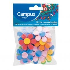 Set Manualidades Campus Goma Eva Flores / 10 uds