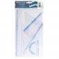 set-reglas-campus-con-funda-4-piezas-30-cm