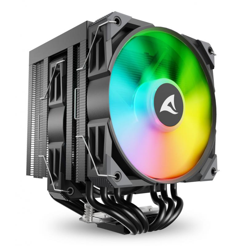 sharkoon-a60-rgb-procesador-refrigerador-de-aire-12-cm-negro-1-piezas
