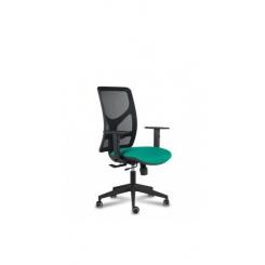 Silla Cami 1 Simcron con brazos regulables 1D R/Malla R/Lumbar y Reposacabezas negro