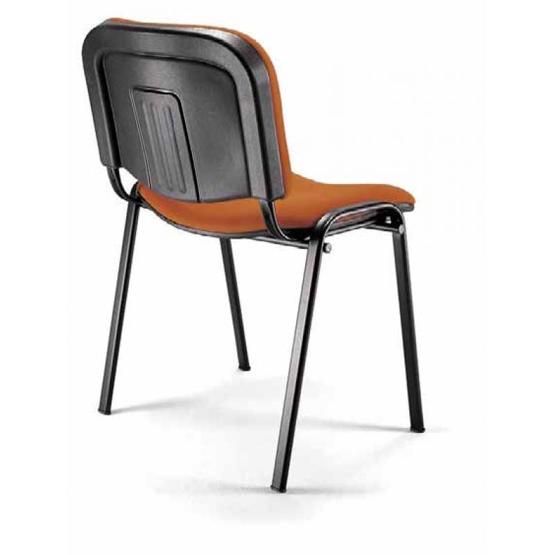 Silla confidente Aries 1 estructura 4 patas negro sin brazos tapiceria bali negro