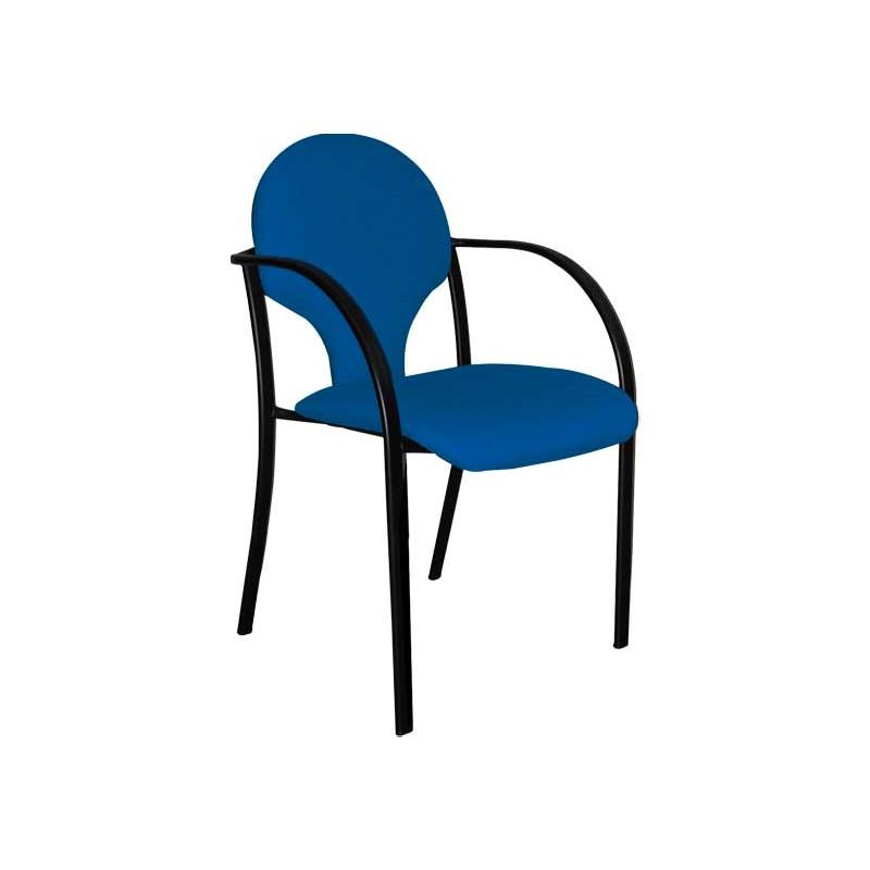 Silla confidente Icaro con Brazo tapicería Basic Azul