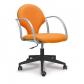 Silla confidente Icaro2 con Brazo tapiceria bali negro con ruedas