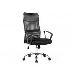 Silla de direccion Q-CONNECT base metal respaldo alto regulable en altura 1110+100mm alto piel y malla