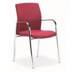 Silla Dirección Musa 3 de 4 patas brazos estructurales pintado gris tapizado 1024