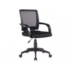 Silla giratoria Q-CONNECT respaldo medio regulable en altura 900+100x560x570 mm color negro