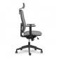 Silla Luka 1 Simcron respaldo tapizado c/brazos regulables apoyo lumbar regulable en altura negro