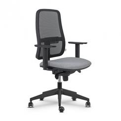 Silla Luka 3 Simcron c/brazos regulables R/Malla R/Lumbar negro