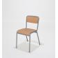 SILLA MODELO E256 ESTRUCTURA NEGRO LAMINADO COLOR MADERA HAYA