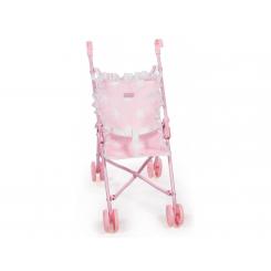 GOULA Silla pequeña de paseo para muñecas carlota color rosa 550x270x410 mm