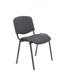 Silla Piqueras Y Crespo Alcaraz Confidente Apilable Asiento Tapizado Aran Gris Moteado Pack De 2