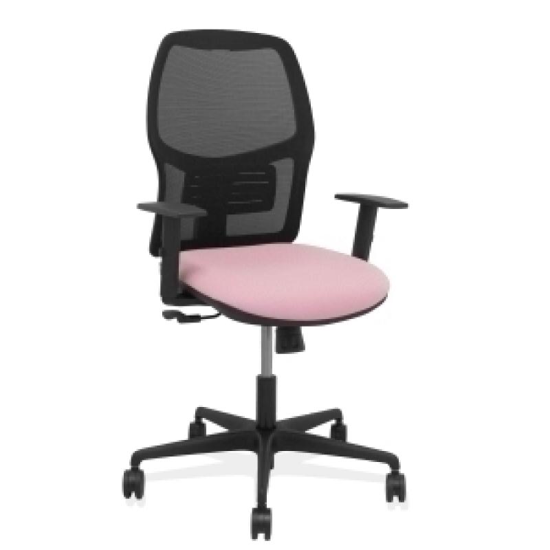 silla-piqueras-y-crespo-alfera-brazos-regulables-ergonomica-mecanismo-sincro-respaldo-malla-negra-asiento-tapizado-bali-rosa