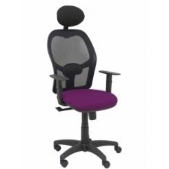 Silla Piqueras Y Crespo Alocen Brazos Regulables Cabecero Fijo Malla Negro Y Asiento Bali Morado