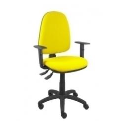 Silla Piqueras Y Crespo Ayna S Con Brazos Y Altura Regulables Ruedas De Nylon Mecanismo Asincro Asiento Y Respaldo Tapizado Bali Amarillo