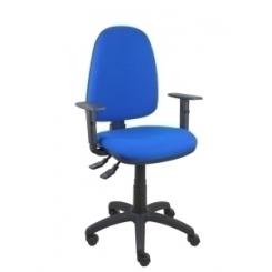 Silla Piqueras Y Crespo Ayna S Con Brazos Y Altura Regulables Ruedas De Nylon Mecanismo Asincro Asiento Y Respaldo Tapizado Bali Azul