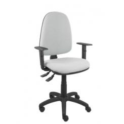 Silla Piqueras Y Crespo Ayna S Con Brazos Y Altura Regulables Ruedas De Nylon Mecanismo Asincro Asiento Y Respaldo Tapizado Bali Gris Claro