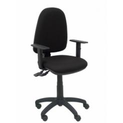Silla Piqueras Y Crespo Ayna S Con Brazos Y Altura Regulables Ruedas De Nylon Mecanismo Asincro Asiento Y Respaldo Tapizado Bali Negro