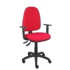 Silla Piqueras Y Crespo Ayna S Con Brazos Y Altura Regulables Ruedas De Nylon Mecanismo Asincro Asiento Y Respaldo Tapizado Bali Rojo