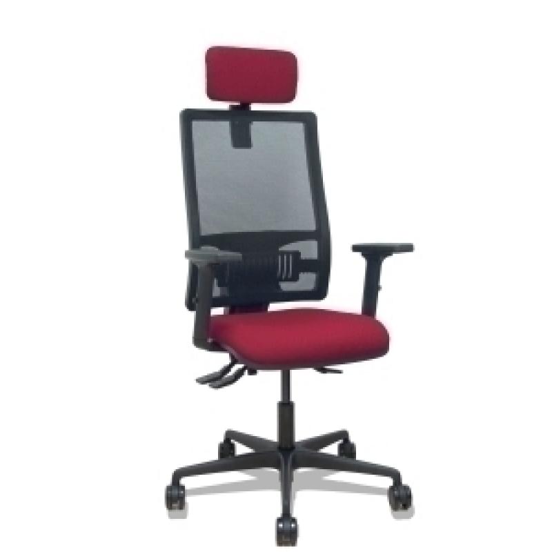 silla-piqueras-y-crespo-bormate-brazos-2d-apoyo-lumbar-y-cabecero-regulables-mecanismo-asincro-ruedas-nylon-de-65-respaldo-de-malla-negra-y-asiento-tapizado-bali-granate