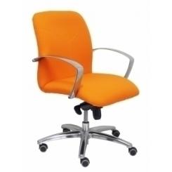 Silla Piqueras Y Crespo Caudete Confidente Brazos Fijos Mecanismo Basculante Regulable En Altura Asiento Y Respaldo Tapizado Bali Naranja