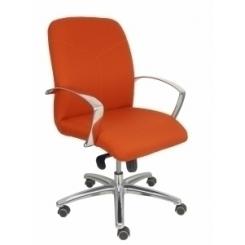 Silla Piqueras Y Crespo Caudete Confidente Brazos Fijos Mecanismo Basculante Regulable En Altura Asiento Y Respaldo Tapizado Bali Naranja Oscuro