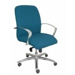Silla Piqueras Y Crespo Caudete Confidente Brazos Fijos Mecanismo Basculante Regulable En Altura Asiento Y Respaldo Tapizado Bali Verde Petroleo