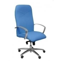 Silla Piqueras Y Crespo Caudete Direccion Brazos Fijos Mecanismo Basculante Regulable En Altura Asiento Y Respaldo Tapizado Similpiel Azul Claro