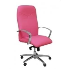 Silla Piqueras Y Crespo Caudete Direccion Brazos Fijos Mecanismo Basculante Regulable En Altura Asiento Y Respaldo Tapizado Similpiel Rosa