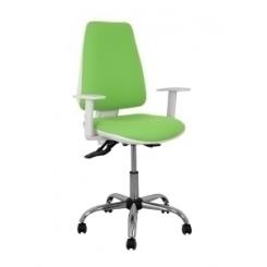 Silla Piqueras Y Crespo Elche Blanca Brazos Regulables Mecanismo Asincro Regulable En Altura Base Metalica Ruedas Parquet Asiento Y Respaldo Tapizado Bali Pistacho