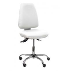 Silla Piqueras Y Crespo Elche Blanca Mecanismo Asincro Regulable En Altura Base Metalica Ruedas Parquet Asiento Y Respaldo Tapizado Bali Blanco