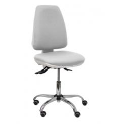 Silla Piqueras Y Crespo Elche Blanca Mecanismo Asincro Regulable En Altura Base Metalica Ruedas Parquet Asiento Y Respaldo Tapizado Bali Gris Claro