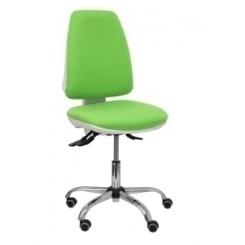 Silla Piqueras Y Crespo Elche Blanca Mecanismo Asincro Regulable En Altura Base Metalica Ruedas Parquet Asiento Y Respaldo Tapizado Bali Pistacho