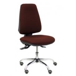 Silla Piqueras Y Crespo Elche Mecanismo Asincro Regulable En Altura Base Cromada Ruedas Parque Asiento Y Respaldo Reforzados Con Espuma Viscoelastica Tapizado Bali Marron Oscuro