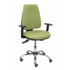 Silla Piqueras Y Crespo Elche S 24 Horas Mecanismo Asincro 3 Palancas Y Altura Ajustables Gran Confortabilidad Asiento Y Respaldo Tapizado Bali Verde Oliva