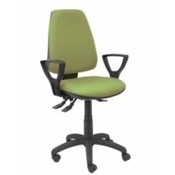 Silla Piqueras Y Crespo Elche S Brazos Fijos Mecanismo Asincro De Doble Maneta Gran Confortabilidad Regulable En Altura Ruedas Nylon Asiento Y Respaldo Tapizado Bali  Verde Oliva