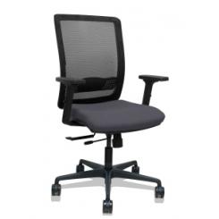 Silla Piqueras Y Crespo Haches Brazos 2D Regulables Mecanismo Sincro Con Traslack Apoyo Lumbar Respaldo Malla Negra Y Asiento Tapizado Bali Gris Oscuro