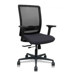 Silla Piqueras Y Crespo Haches Brazos 2D Regulables Mecanismo Sincro Con Traslack Apoyo Lumbar Respaldo Malla Negra Y Asiento Tapizado Bali Negro