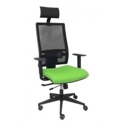 Silla Piqueras Y Crespo Horna Brazos Regulables Cabecero Incluido Mecanismo Traslack Apoyo Lumbar Respaldo Malla Transpirable Y Asiento Tapizado Bali Pistacho