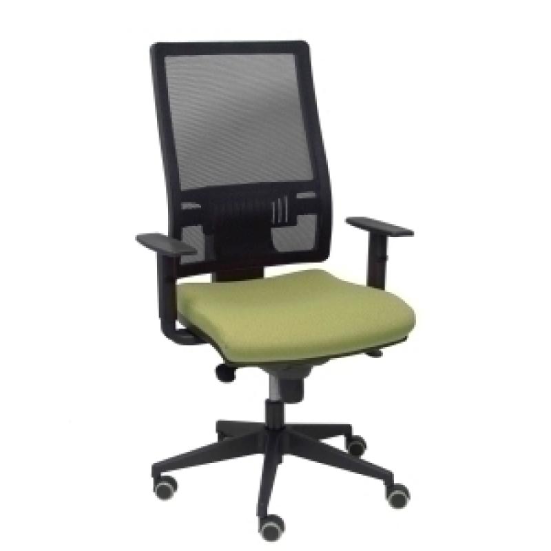 silla-piqueras-y-crespo-horna-brazos-regulables-mecanismo-sincro-altura-y-apoyo-lumbar-regulable-rueda-parquet-respaldo-malla-negra-transpirable-y-asiento-tapizado-bali-verde-oliva