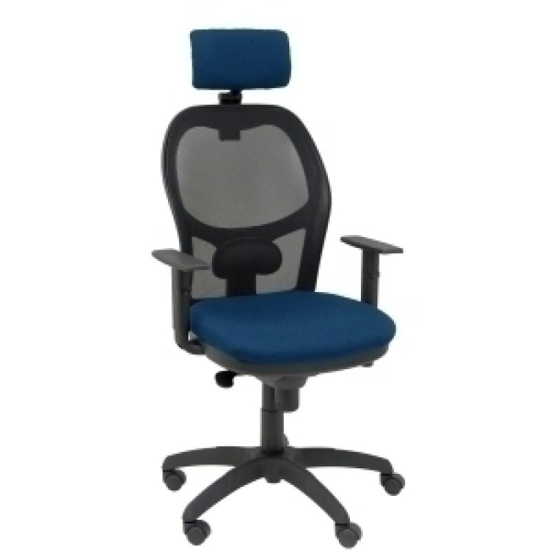 silla-piqueras-y-crespo-jorquera-brazos-y-cabecero-regulables-mecanismo-sincro-ruedas-nylon-respaldo-de-malla-negra-y-asiento-tapizado-bali-azul-marino