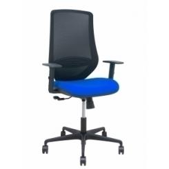 Silla Piqueras Y Crespo Mardos Brazos Regulables Ergonomica Mecanismo Basculante Respaldo Malla Negra Asiento Tapizado Bali Azul