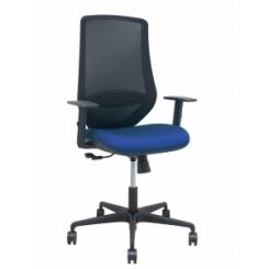 Silla Piqueras Y Crespo Mardos Brazos Regulables Ergonomica Mecanismo Basculante Respaldo Malla Negra Asiento Tapizado Bali Azul Marino