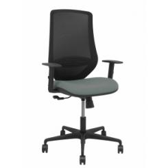 Silla Piqueras Y Crespo Mardos Brazos Regulables Ergonomica Mecanismo Basculante Respaldo Malla Negra Asiento Tapizado Bali Gris