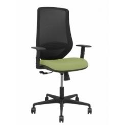 Silla Piqueras Y Crespo Mardos Brazos Regulables Ergonomica Mecanismo Basculante Respaldo Malla Negra Asiento Tapizado Bali Verde Oliva