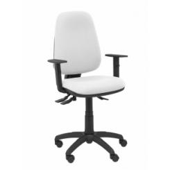 Silla Piqueras Y Crespo Sierra S Brazos Regulables Mecanismo Asincro Base Poliamida Negra Regulable En Altura Asiento Y Respaldo Tapizado Bali Blanco